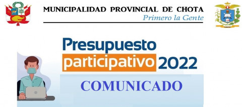 COMUNICADO PRESUPUESTO PARTICIPATIVO